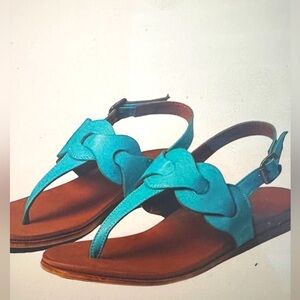 Burno Women’s Whitney Sandals in Turq. (41) EUC